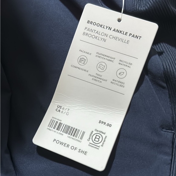 Athleta Brooklyn Mid Rise Ankle Pant // Navy #198671 - Picture 6 of 16